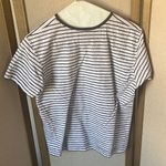 Talbots Striped Black and White pique T-Shirt petite small Photo 0