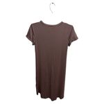 Brown Short Sleeve Tie Front T Photo 4