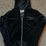 Juicy Couture  Black Velour Zip-Up Hoodie Photo 0