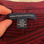 American Eagle Red and Black striped Long Shirt Photo 3