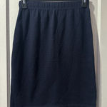 Laura Leigh Ltd Sport Knit Navy Skirt in M Blue Size M Photo 0