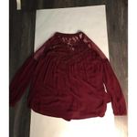 American Eagle Outfitters Burgundy Gauze Lace Top S Boho Coquette Girl Fairycore Purple Photo 5
