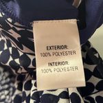 Judith March  Dress Large Blue Orange Beaded Neckline Swing A Line Preppy Lined Photo 8