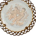 Crown Trifari Gemini Twins Vintage Clear Etched Medallion and Necklace Photo 3