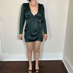 Abercrombie & Fitch Abercrombie Green Long-Sleeve V-Neck Wrap Dress Size Small Photo 5