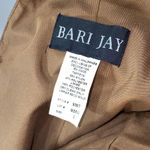 Vintage Bari Jay Espresso Brown Taffeta Cocktail Dress Beaded Ring Bow Detail 2 Photo 5
