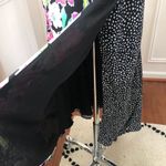 NWOT 4SIENNA Floral Micro Dot MIDI Skirt Small Black Photo 2