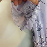 Elegant Purple Floral Maxi Dress Size 6 Photo 6