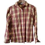 J. McLaughlin J.‎ McLaughlin Top Womens Size 2 Bright Lightweight Plaid Long Sleeve Button Up Photo 0