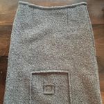 Vintage Y2K Cannisse Virgin Wool Euro Art Midi Long Skirt Gray Sz 8 Avant Photo 3