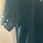 FINAL MARKDOWN Samesa Black extra long top with Pearl Accents medium Photo 1