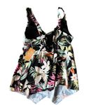 Kona Sol Women's Plus Size Black Floral Print Tankini Top - Size X - NWT Photo 6