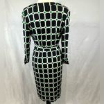 Jules & Leopold black white and green grommet vneck geometric print size small Photo 3