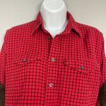 Ralph Lauren Sport Crop Top DIY Elbow Patches Red Plaid Women Size 2 Oversized Photo 3