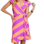 Lilly Pulitzer  Adriel Always A Party Dress Short Sleeve Wrap Around Mini Size XS Photo 4