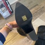 Black Faux Leather Pointed Toe Western Cowboy Boots Size 7.5 Rodeo Country NEW Photo 3