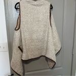 Love Tree Faux Fur Lined Vest with Brown Trim   M/L Fall Winter Sherpa Cozy Photo 2