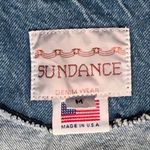 Sundance Vintage  - women’s fringed denim vest with 2 front pockets size Med Photo 2