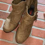 Bongo Alessandra tan faux suede fringe ankle booties Photo 5