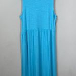 J. Jill Sleeveless Flowy Maxi Dress Women's Medium Petite MP Blue Coastal Beach Size undefined Photo 3