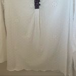 Matilda Jane  Womens Top XS White Botanical Beauty Swiss Dot Floral Romantic Photo 4