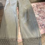 XCVI  boho Wide-Leg Pants with Lace Hem size M Photo 9
