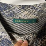 Anthropologie Troubadour Plaid Floral Petal Detail Mock Neck Sweater Small Photo 3