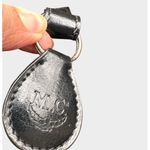 Marc Chantal Croc Embossed Soft Faux Leather Shoulder Handbag Heart Accent Brown Black Photo 7