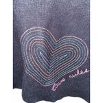 AQUA Brand New  Kerri Rosenthal Women's OS Black Wrap Shawl Scarf Heart Photo 2