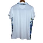 Bermuda Sands Golf Polo in White and Blue Moisture Wicking SPF Size L Size L Photo 5