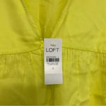 Loft  Sleeveless Vneck Top Blouse Bright Neon Yellow Small Photo 4