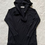 Athleta Inner Twist Wrap Pullover Hooded Athletic Top XS Black Photo 0