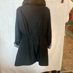 Dress Barn Black Trench Coat with Patterned Cuffs Photo 3