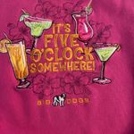 Big Dogs BIG DOG Women's Pink Crew Neck Sweatshirt It’s 5 O’clock Somewhere Large Photo 6