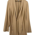 J. Jill Ponte Knit Cardigan Blazer Jacket Caramel Tan Women XL Tall One Button Tan Photo 0