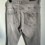 ZARA  Women’s Stretch Denim Gray Skinny Ankle Jeans with Distressed Details Photo 6