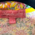 Magnolia Lane Floral Masters Sleeveless Collared Top Bright Golf Pickleball SZ L Size L Photo 3