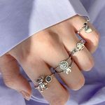 Belt Heart ring belt ring lovely ring cute ring silver ring adjustable ring Photo 3
