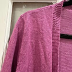 Eileen Fisher  Open Front Cardigan Sweater Shrug 100% Linen Lilac Size L Petite Photo 1