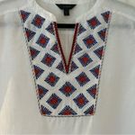 J.Crew - Embroidered Cap-Sleeve Linen/Cotton Blend Top - Size 2 Photo 1