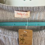 Hailey & Co. Hailey & Company grey ribbed sparkle long sleeve sweater cinched waist Large Photo 4