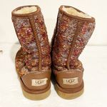 UGG  Size 9 Gold Brown Sequin Sherpa Lined Short Sparkles Classic Autumn Boots Photo 3