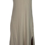 Aerie Beige Tan One Shoulder Strap Midi Length Ribbed Stretch Dress Medium M Photo 0