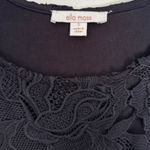 Ella Moss Black Tank Sleeveless Lace Overlay Small Photo 2