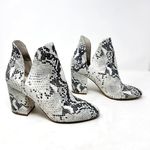 Steve Madden [] Rookie Bootie Snakeskin Cut-Out Side Split Shaft Ankle Boots 10 Photo 0