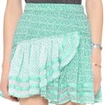 Free People Tiered Chiffon Blue Mini Skirt Photo 0