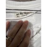 Free People  Small White Small Blouse Cottage Core Boho V Neck Peasant Oversized Photo 7