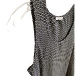 Pleione Women's Black & Tan Geometric Pleated Tank Top S Photo 7
