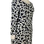 Loft Sweater Dress Crew Neck Long Sleeves Cream Leopard Women’s Plus Size XXL Photo 1