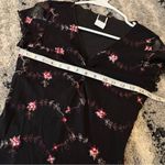 Wrapper  Y2K Black Floral Mesh Juniors Top XL Goth Fairycore Festival small Photo 4